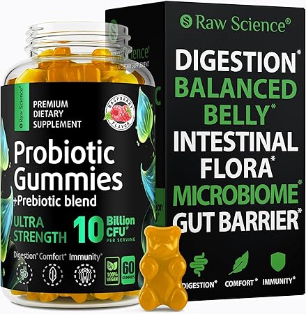 Probiotic Prebiotics Fiber Gummies Supplement - Digestive & Immune Support, Bacillus Subtilis, Coagulans, Probiotics for Women & Men Digestive Health - Fiber Gummies for Adults, Gut Health, 60 Gummies Probiotic Prebiotics Fiber Gummies Supplement - Digestive & Immune Support, Bacillus Subtilis, Coagulans, Probiotics for Women & Men Digestive Health - Fiber Gummies for Adults, Gut Health, 60 Gummies