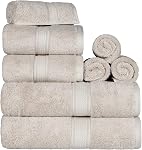 Superior Egyptian Cotton 800 GSM Towel Set, Includes 1 Bath, 1 Hand, 1 Face Towel, Ultra Soft Luxury Towels, Quick Dry, Thick Plush Essentials, Guest Bath, Spa, Bathroom Basic, Gift Sets, Denim Blue