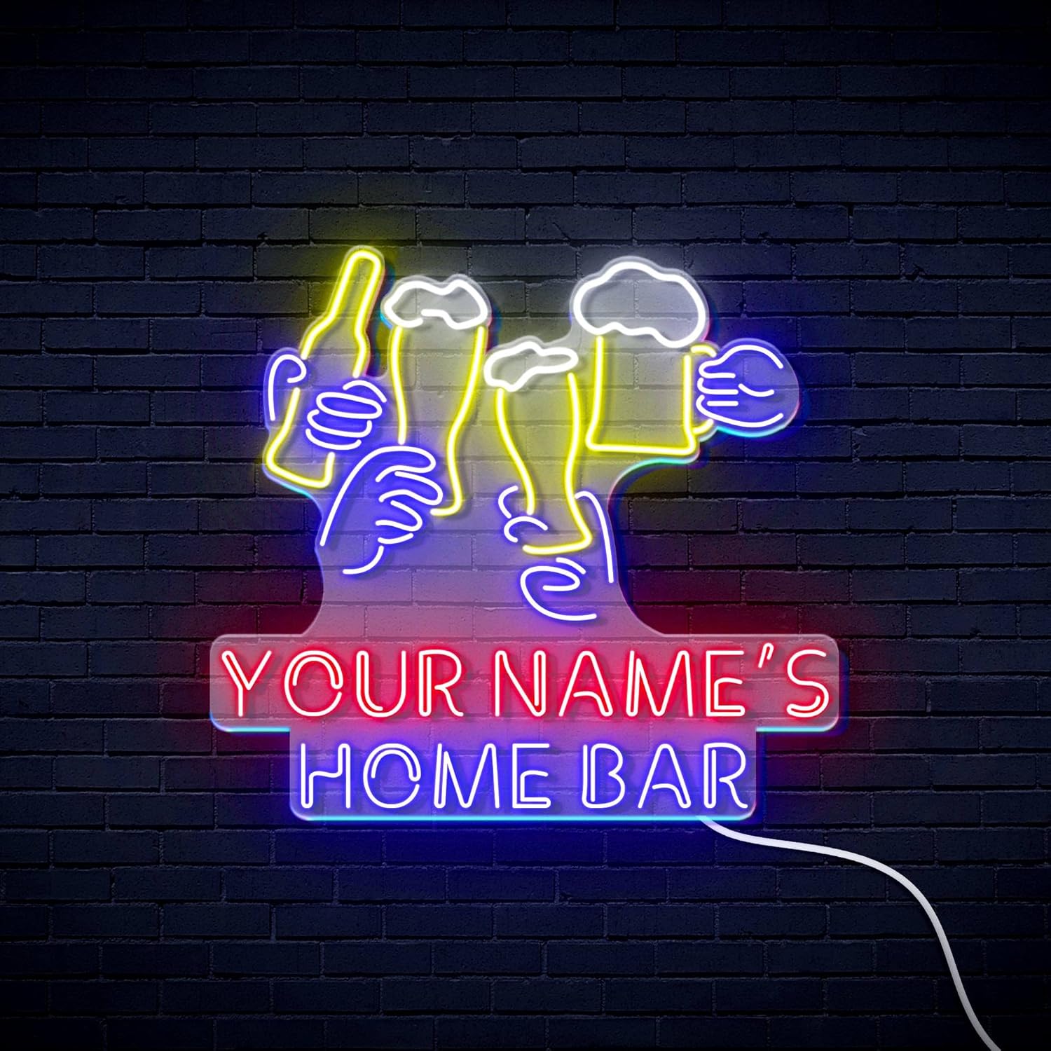 ADVPRO Beer Party Home Bar Personalized Ultra-Bright LED Neon Sign - Multi-Color 1 - st16s55-fn-p0009-tm-m1