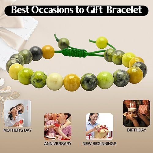 Miniatura 474 de Amazing Gemstone Crystal Bracelet for Women Men's Gifts - Protection Healing Crystal Bracelet - 8mm Gemstone Beaded Adjustable Bracelet Pulseras