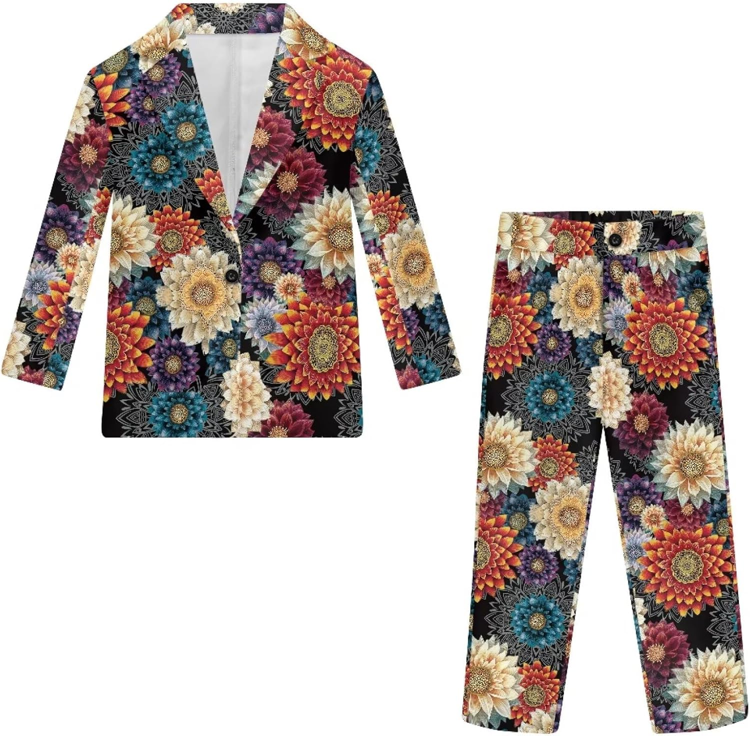 Suobstales Boys Suit 2 Piece Tuxedo Suits Set Formal Suit Slim Fit Dresswear Jacket Pants Dress Clothes Ring Bearer Outfit