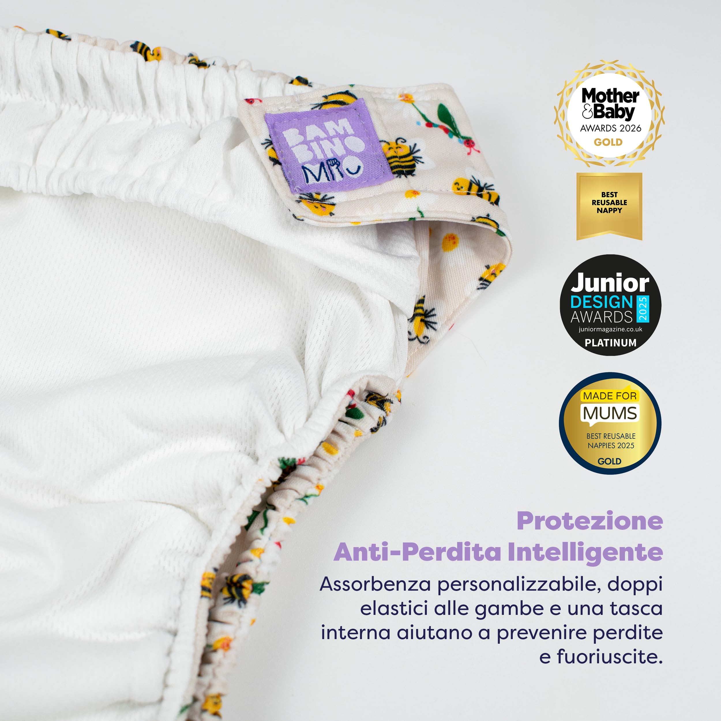 Bambino Mio Rivoluzionario Pannolino di Stoffa Riutilizzabile Eco Sostenibile Lavabile