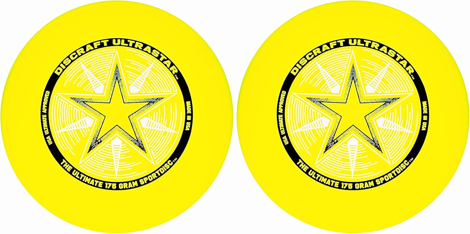 Discraft 175 Gram Ultra Star Sport Disc - 2 Pack (Yellow & Yellow)