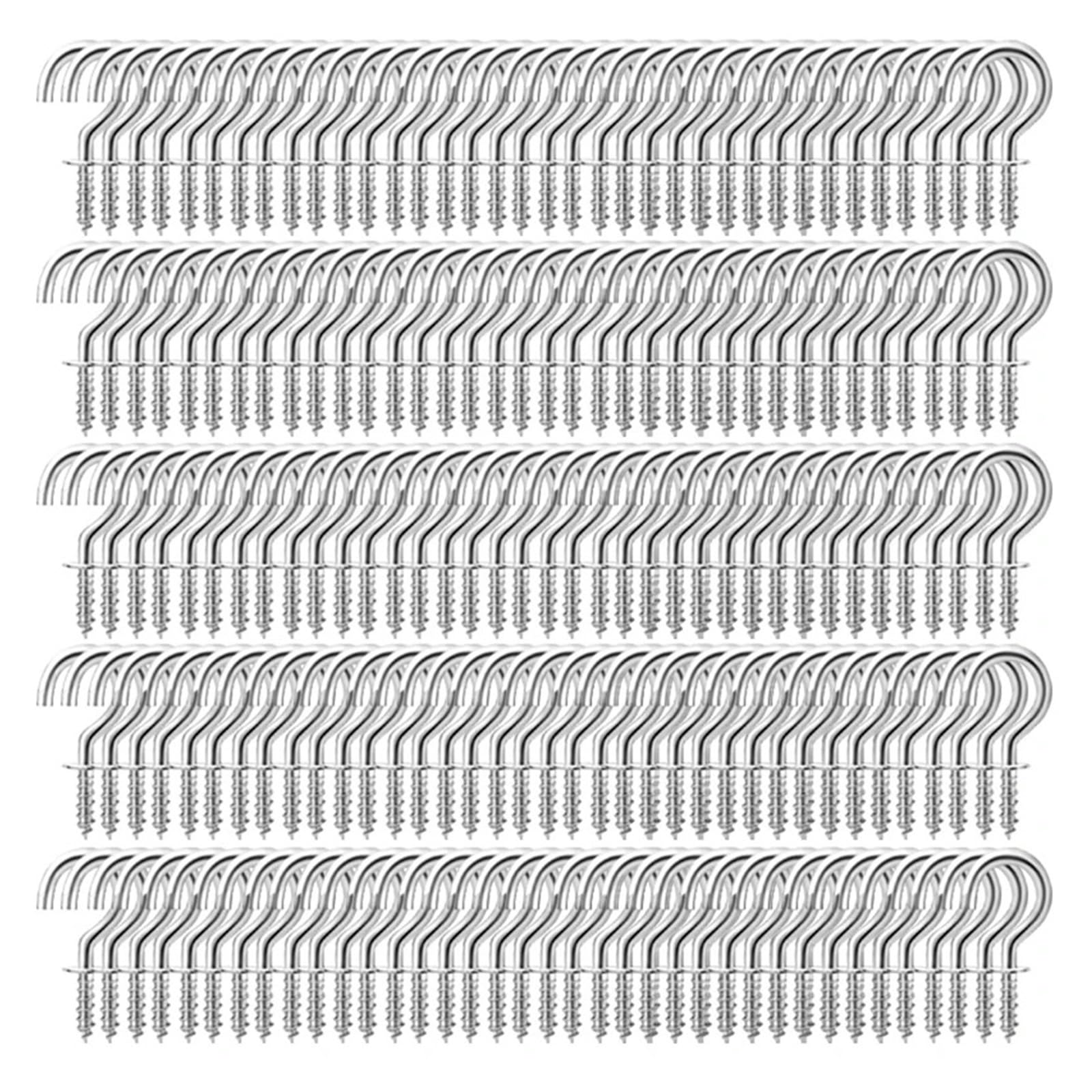 Bszcxbvmp Onecolor Metal Ceiling Hooks， Cup Hooks Screw Multicolor 50-500Pcs Wall Ceiling Mount Hanging Plant Holder(,100Pcs)