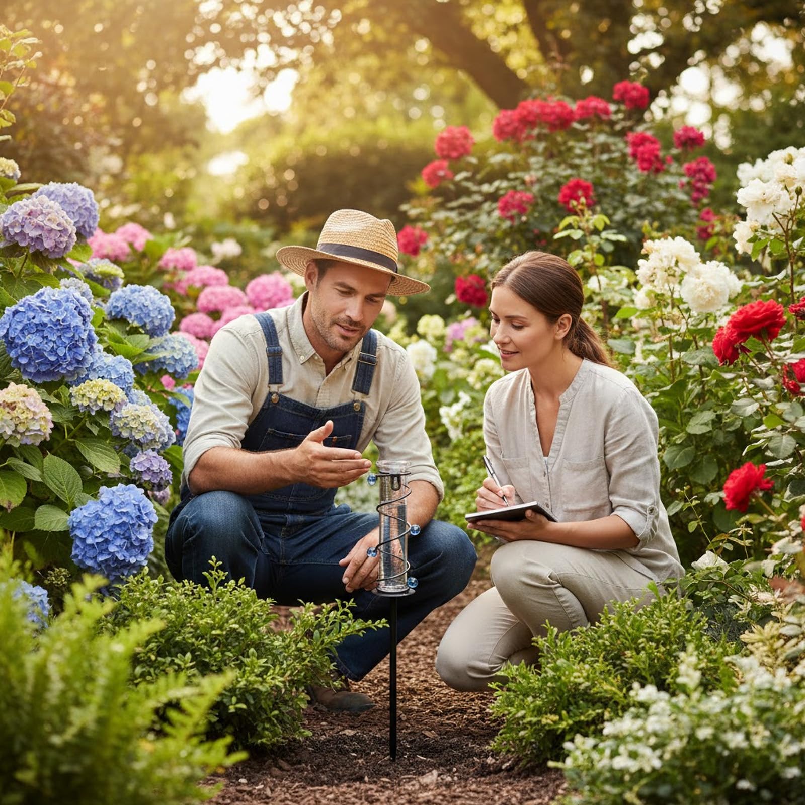 Qibivfo Regenmesser, Regenmesser Frostsicher mit Metallständer, Gut Ablesbar, Gartenzubehör, für Außenbereich Garten Hof Deck Rasen Landschaft - 3
