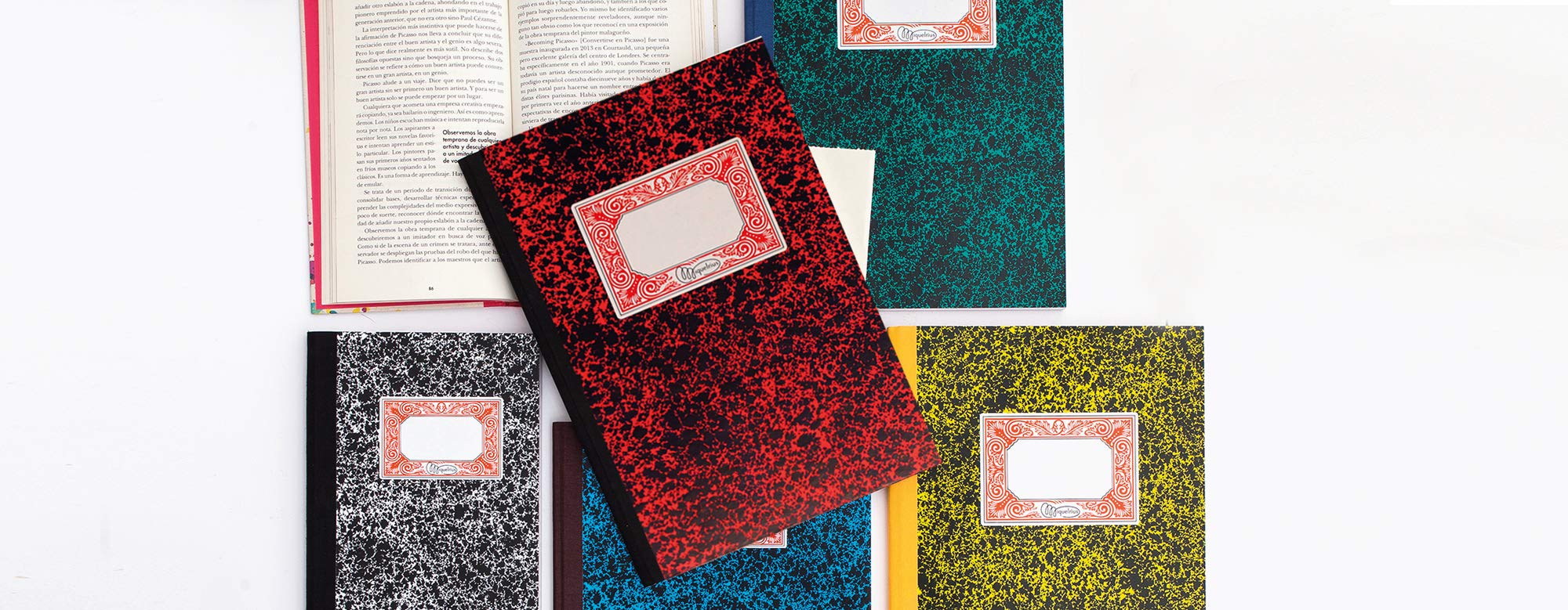 Miquelrius - Cahier A4 Recyclé 4 Bandes De Couleur, Rayures Horizontales 7 Mm, 120 Feuilles