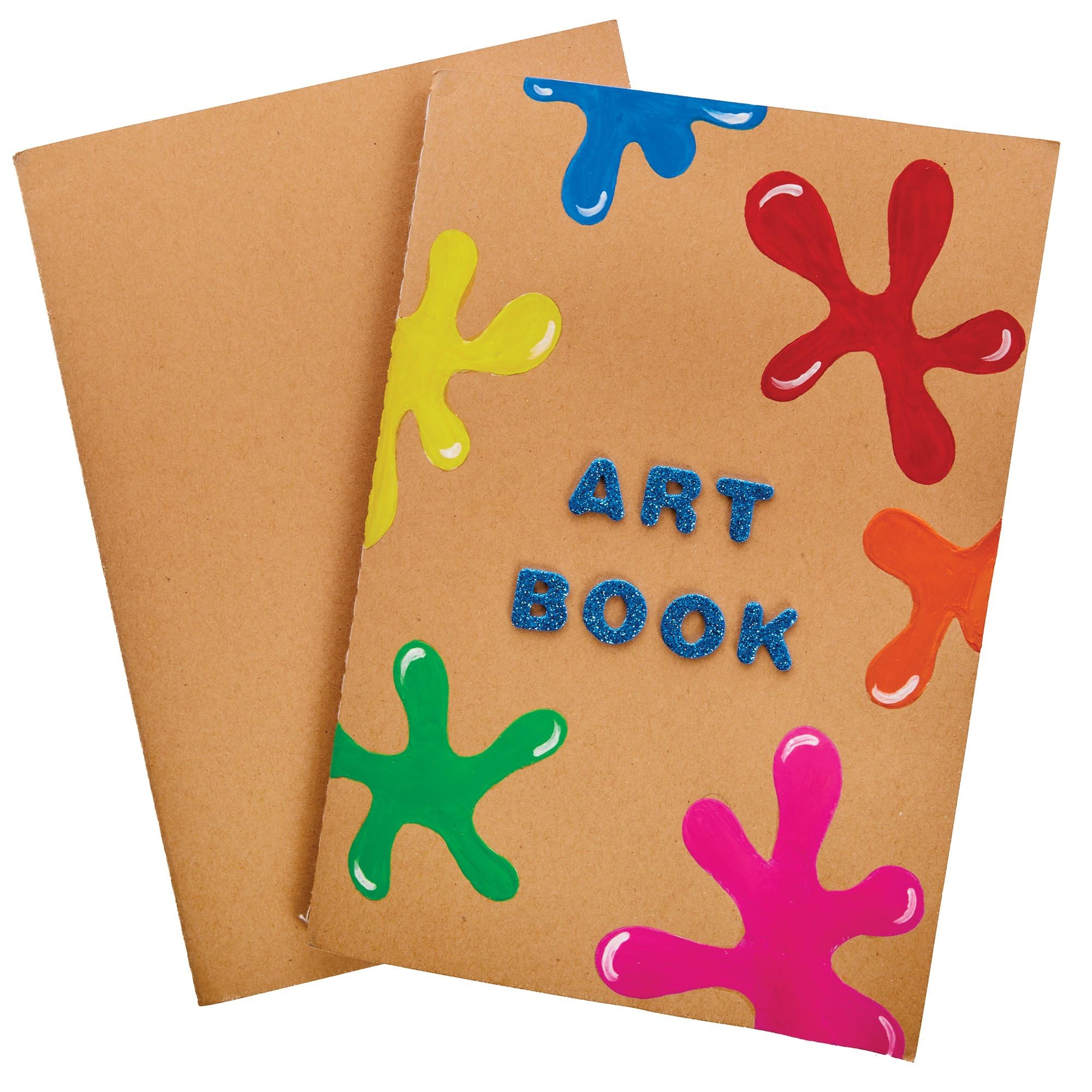 Baker Ross FX316 Brown A5 Sketch Books - Pack of 6, Sketch Pad for Kids and Adults, Drawing Pad for Schools, Drawing Paper, Blank Page