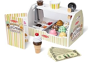 Melissa & Doug Wooden Scoop and Serve Ice Cream Counter