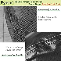 Vista 3 de Cubierta para Fogata para Solo Stove Bonfire 2.0 Cubierta de 20 Pulgadas y 19.5 Pulgadas, Cubierta Impermeable 600D para Estufa de Campamento