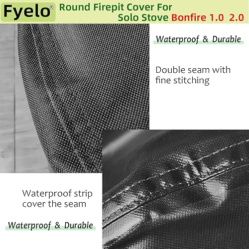 Miniatura 3 de Cubierta para hoguera para estufa individual Bonfire 2.0 de 20 pulgadas y 19.5 pulgadas, cubierta impermeable para estufa de campamento 600D,