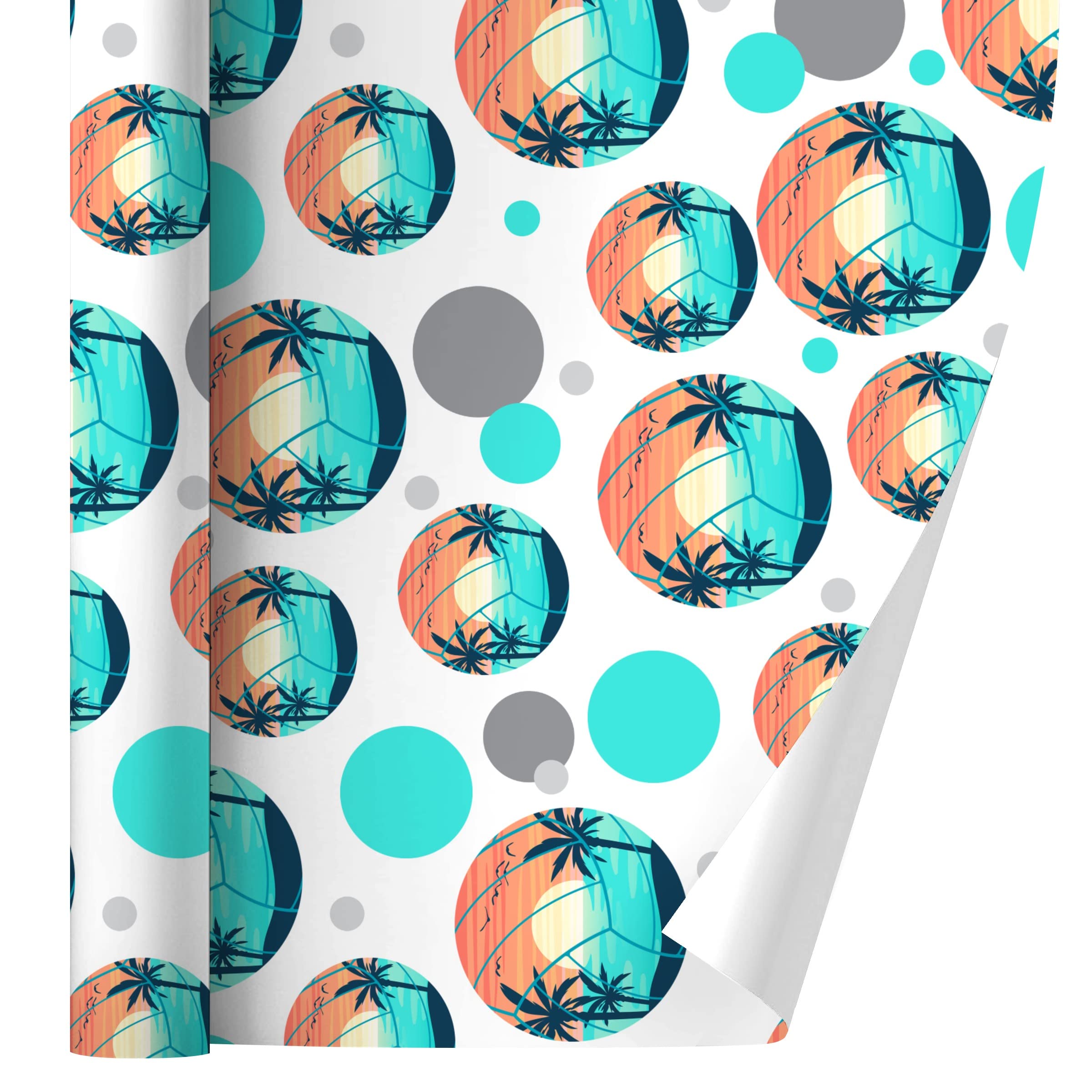 GRAPHICS & MORE Volleyball Beach Scene Gift Wrap Wrapping Paper Roll