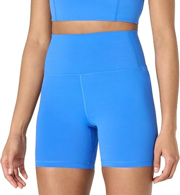 Amazon Essentials Pantaloncini Biker da Yoga in Morbidissimo Tessuto Tecnico FormFlex, a Vita Alta Donna