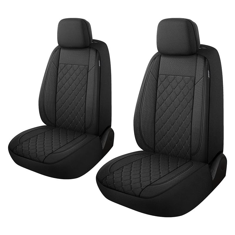 Capa para Banco de Carro YGL em Tecido Mesh Respirável, Lavável, com Compatibilidade para Airbag, Bancos Dianteiros, Preta