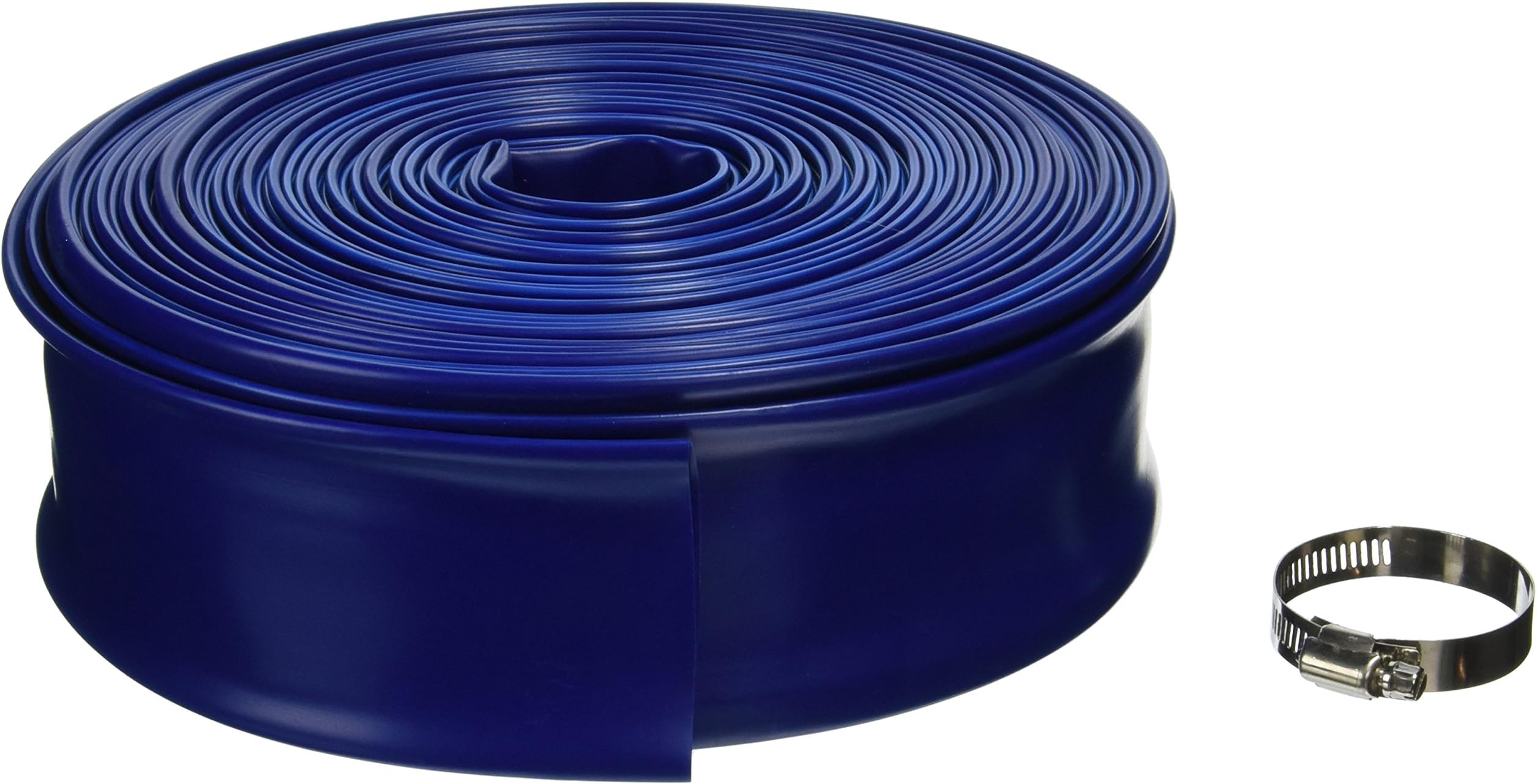 Blue Devil 100-Foot Backwash Hose for Pool with Hose Clamp, 2" W x 100' L