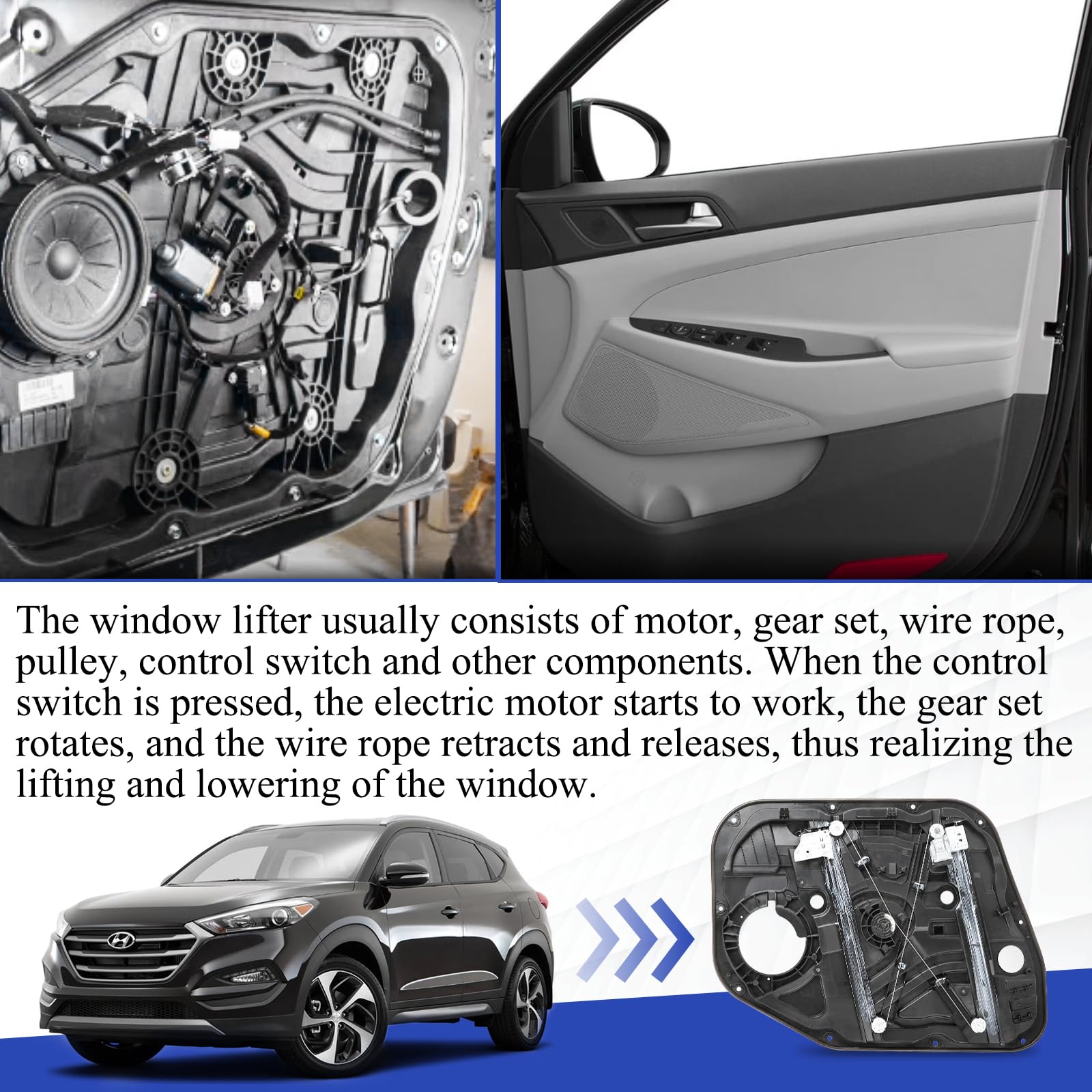 Amazon.com: X4XZ OEM Factory Window Regulator without Motor for  