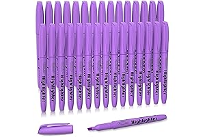 Pack of 30 Purple Highlighters for Adults and Kids