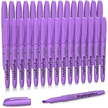 Shuttle Art Highlighters, 30 Pack Purple Highlighter Pen Bright Colors, Chisel Tip Dry-Quickly Non-Toxic Highlighter Markers for Adults Teachers Students Highlighting in Home School Office