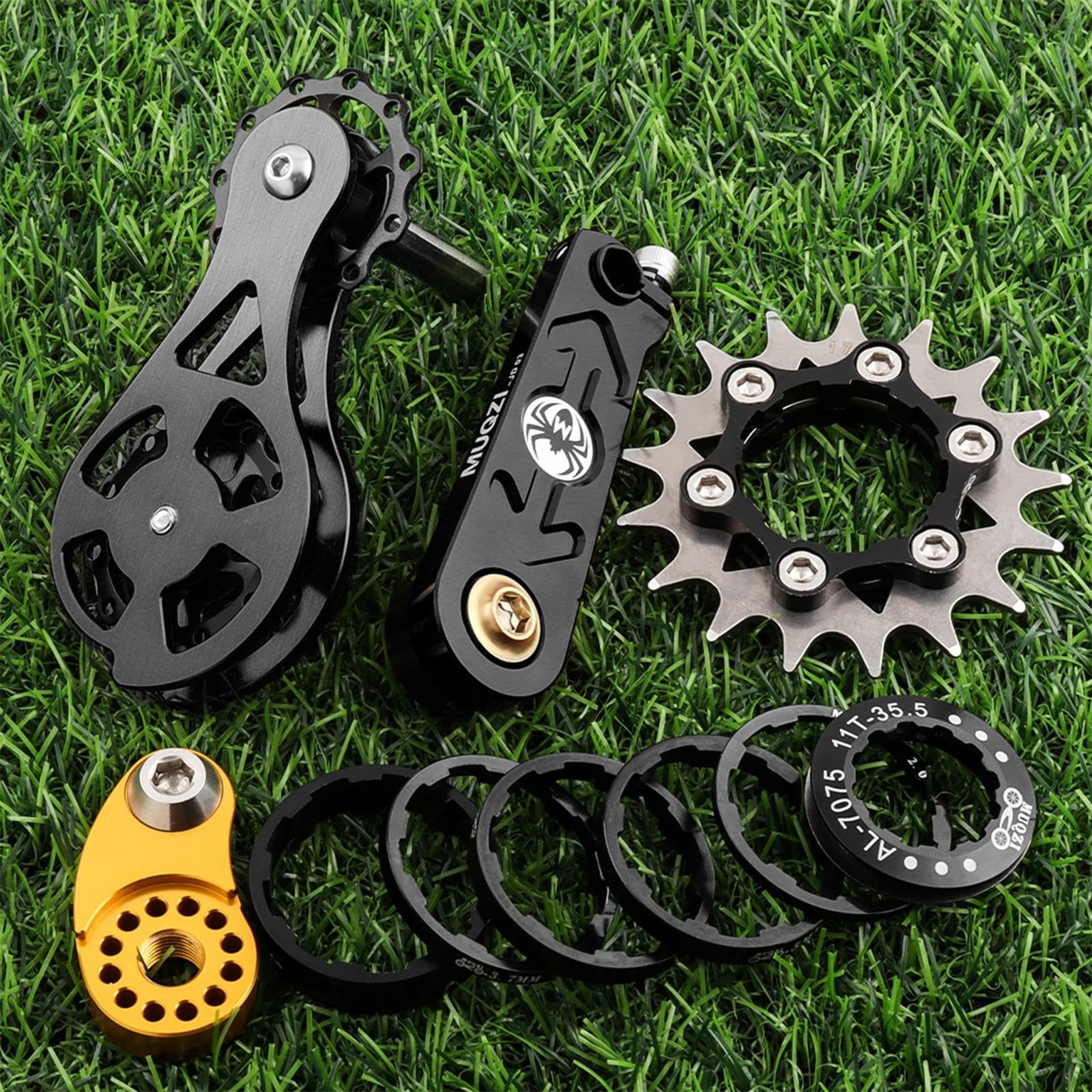 harayaa Kit di Conversione Completo per Mountain Bike, con Chiave, Lega di Alluminio, Kit di Riparazione Cassetta, Regolatore di Coppia, Tenditori