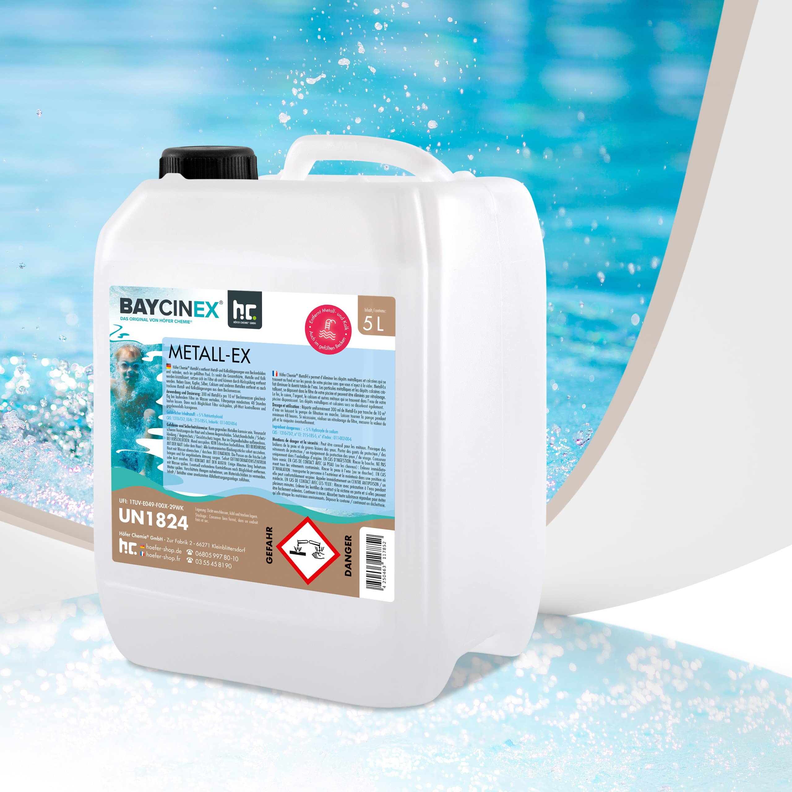 5 l BAYCINEX® Séquestrant Métaux Anti-Métaux pour Piscine