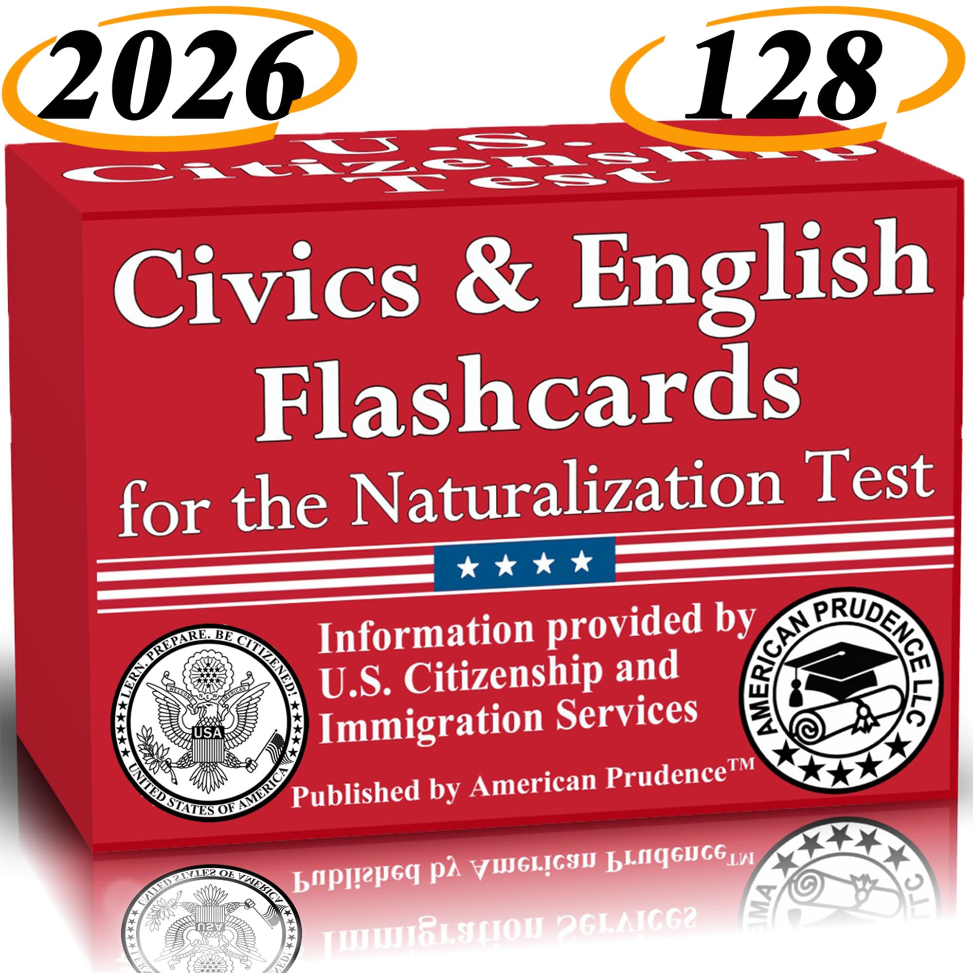US Citizenship Test Civics Flash Cards for The Naturalization exam with All Official 100 USCIS Questions and Answers. Illustrated American Civics (English and Spanish Edition)