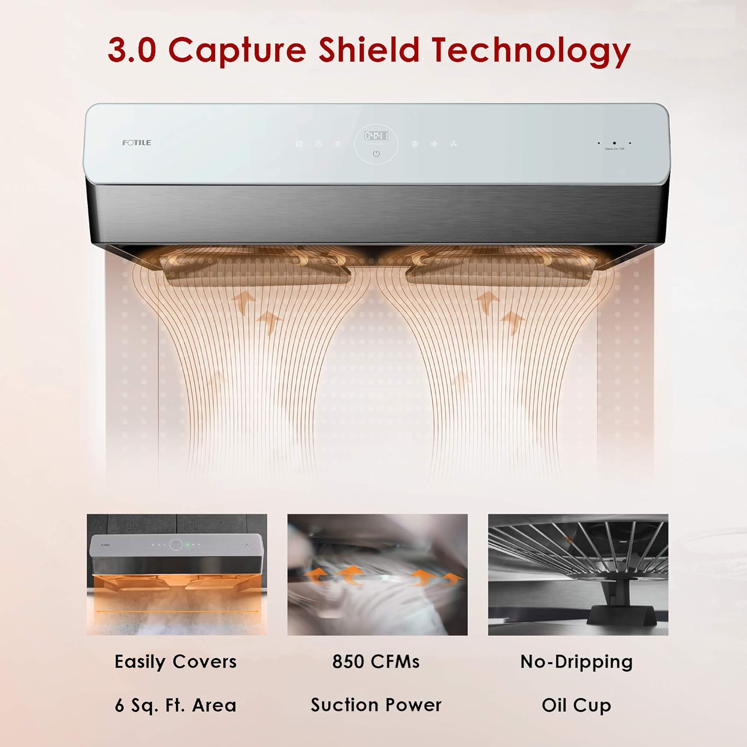 Exсluѕіvе Sресіаl FOTILE Pixie Air UQG3002 30” Stainless Steel Under Cabinet Range Hood, 850 CFMs Kitchen Over Stove Exhaust Vent with LED Lights Dual AC Motors, Motion Control and Touchscreen Blасk Frіdау - 40% оƒƒ FOTILE Pixie Air UQG3002 30” Stainless Steel Under Cabinet Range Hood, 850 CFMs Kitchen Over Stove Exhaust Vent with LED Lights Dual AC Motors, Motion Control and Touchscreen