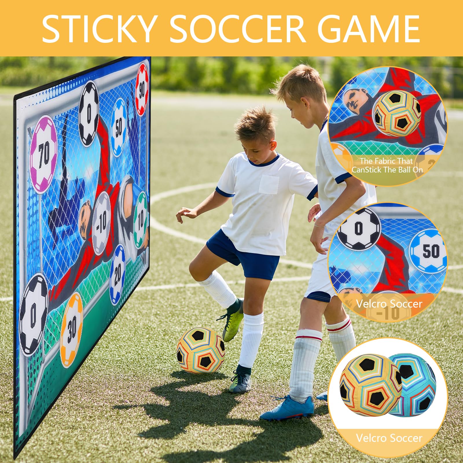Set da gioco da calcio per bambini 3 4 5 6 7 8, giochi di calcio da giardino per interni ed esterni, palla da calcio in , morbido porta da calcio con accessori per l'allenamento del calcio, regalo per