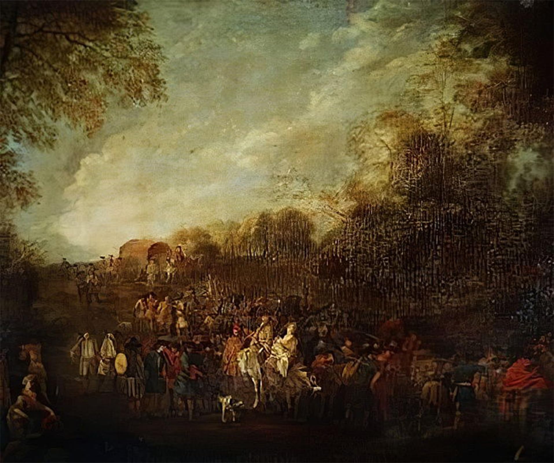 POSTERIIk Vintage Art Print Images Pictures Print Marching Troops by Jean Antoine Watteau Modern Colour Posters for Office Home Decor 60x90cm