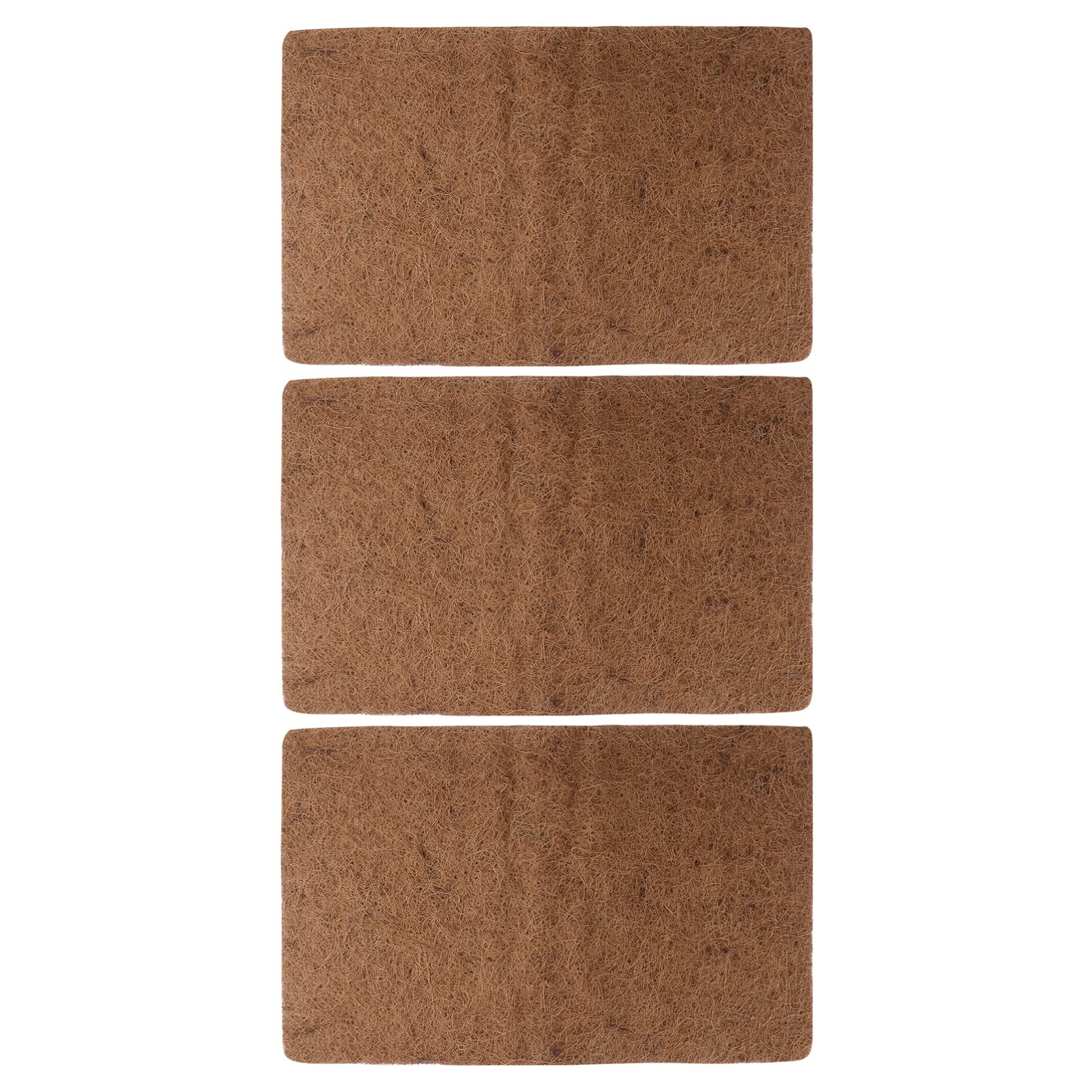 POPETPOP 3 Pezzi rettili Mat in Fibra di Cocco Naturale Mat Traspirante Biancheria da Letto Fodera Rettile Forniture 50 x 30 cm