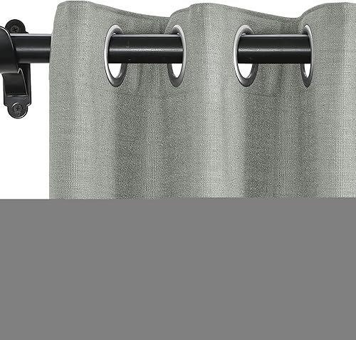 Miniatura 41 de Fcosie Cortinas 100% opacas de 84 pulgadas de largo, cortinas texturizadas de lino con aislamiento térmico, panel de cortina con ojales en la parte