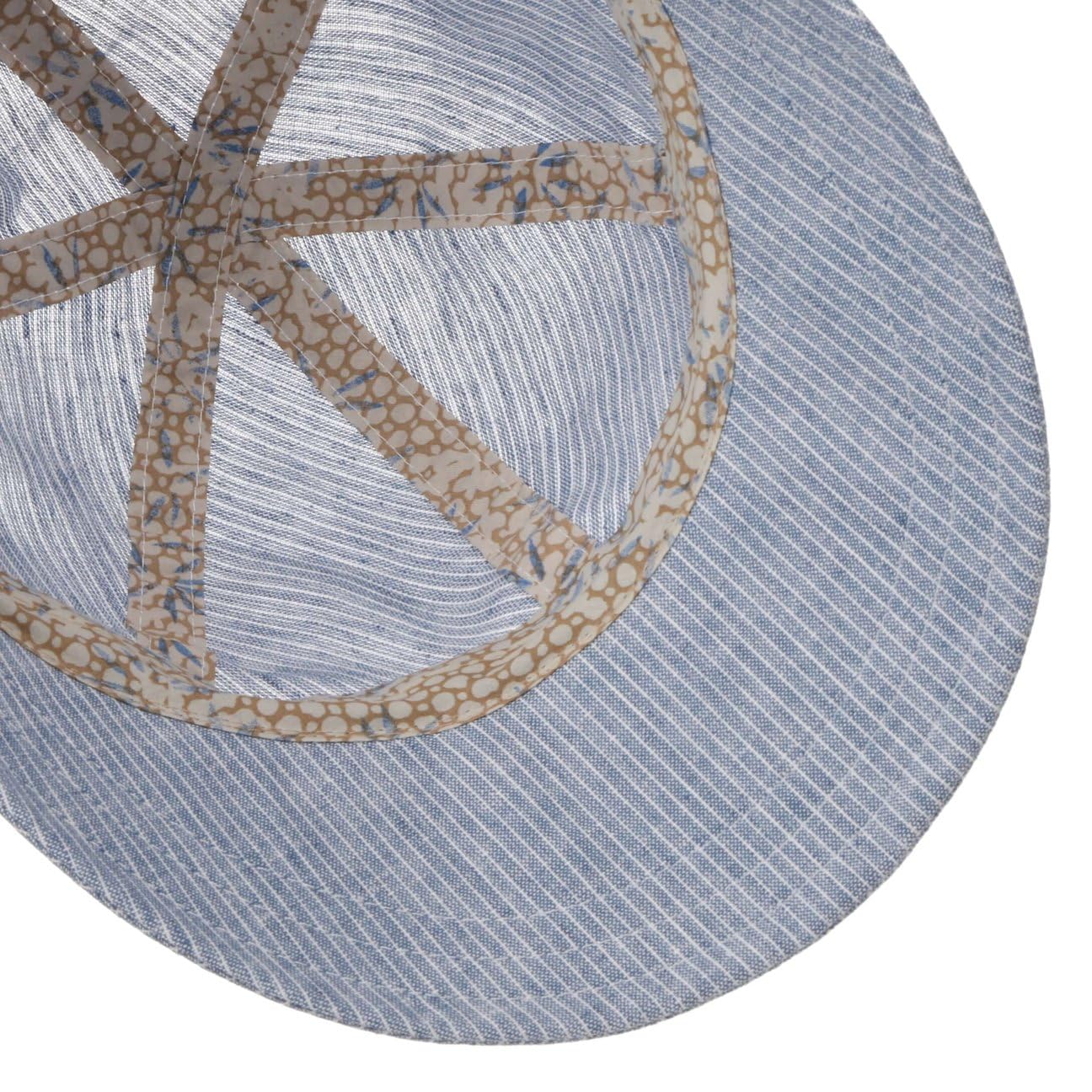Mayser Lilly Stripes - Visera de lino y algodón para mujer, visera de algodón, visera para mujer, fabricada en la UE, gorra con visera para primavera, verano y verano