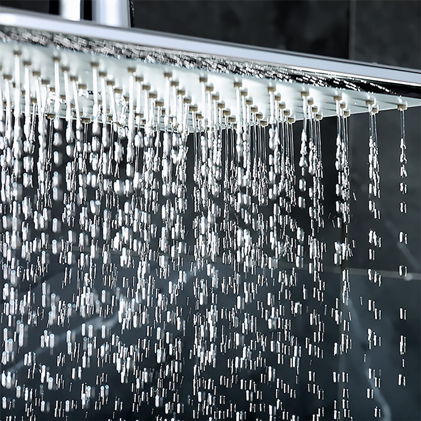 Soffione doccia a pioggia ad alta pressione, grande, in ABS, con getto a cascata, copertura completa del corpo, esperienza doccia regolabile per il massimo relax