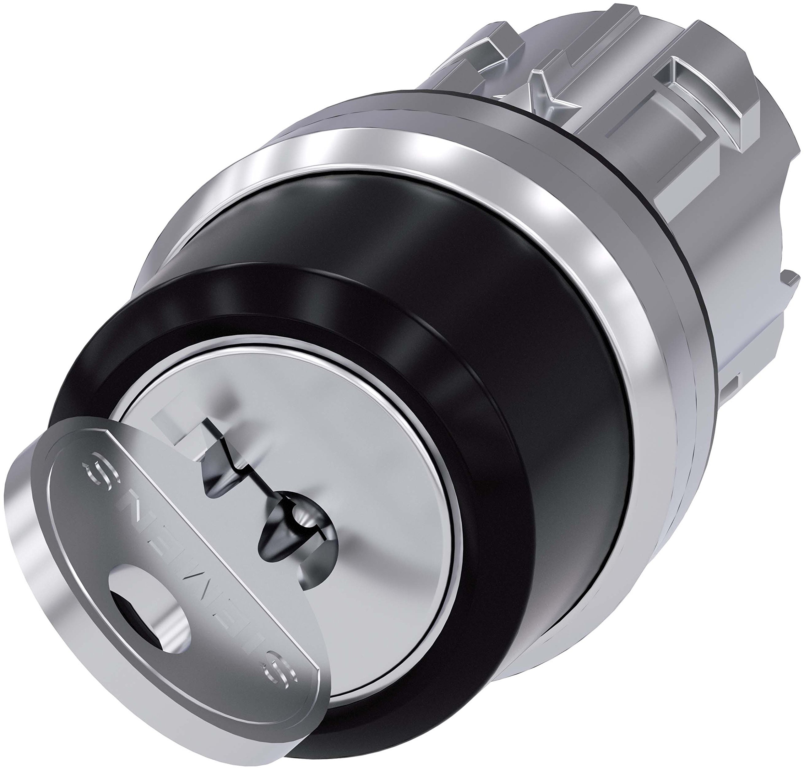 Siemens 3SU10504BF010AA0 RONIS KEY OPERATED SWITCH-22mm-ROUND-METAL-SHINY WITH 2 SWITCH POSITIONS