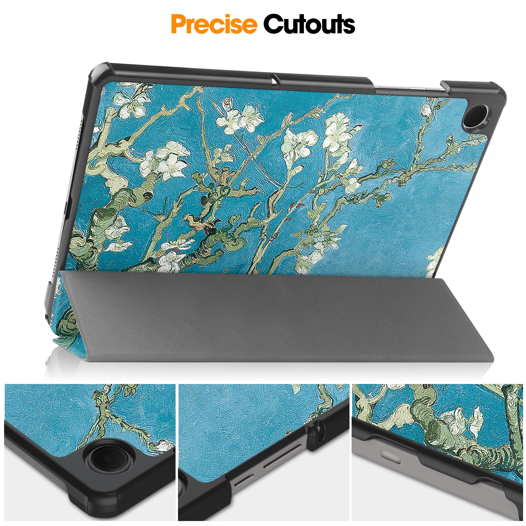 Vakarey Ultra Sottile Custodia Cover Tablet per Samsung Galaxy Tab A9+ Plus 11 Pollici 2023 SM-X210/SM-X216/SM-X218,Fiore