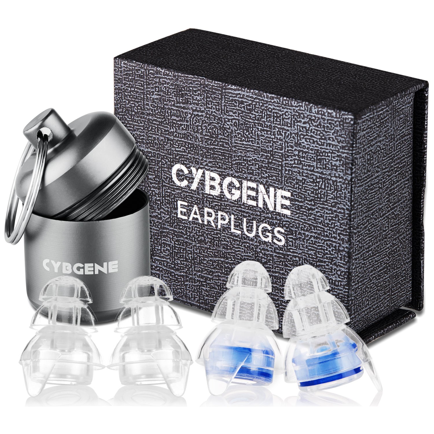 Silicone Earplugs for Concerts Musicians, Comfortable and Reusable - MusicSafe Classic (Blue)