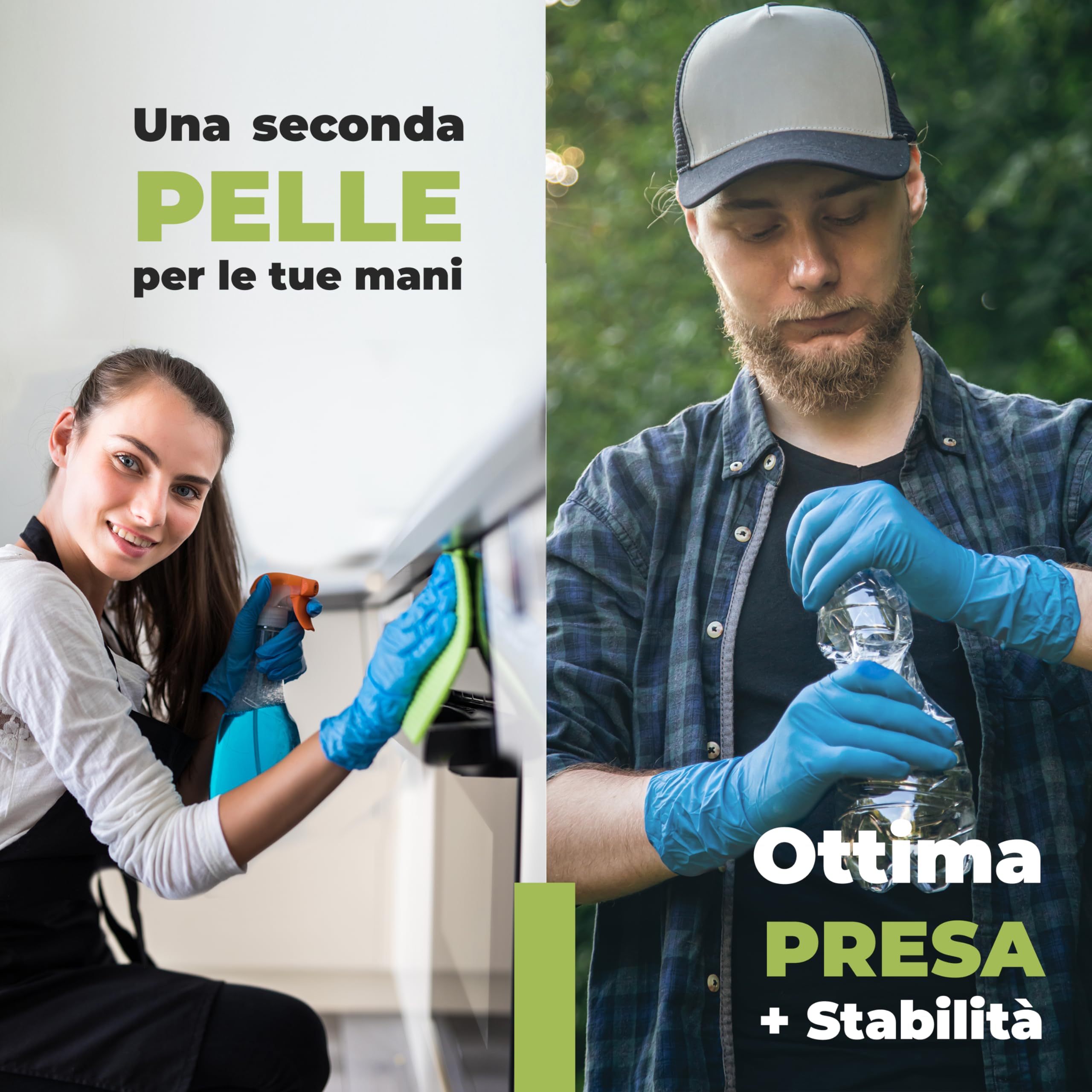 1000 Guantes de Nitrilo Desechables M Azul, No Alergénicos Gr. 4.0, Sin Polvo, Sin Látex, Buenos para Esteticistas, Tatuadores, Talleres y Aplicaciones Médicas (M, Azul)