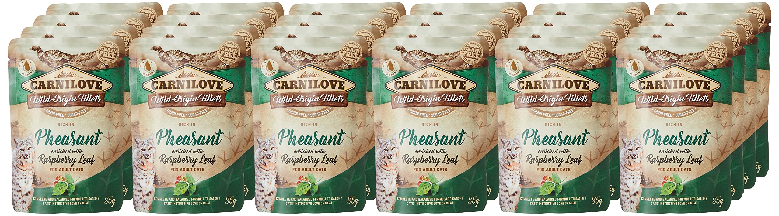 Sponsored Ad – Pheasant enriched with Raspberry Leaves for Adult Cats (Wet Food Pouches) 24x85g