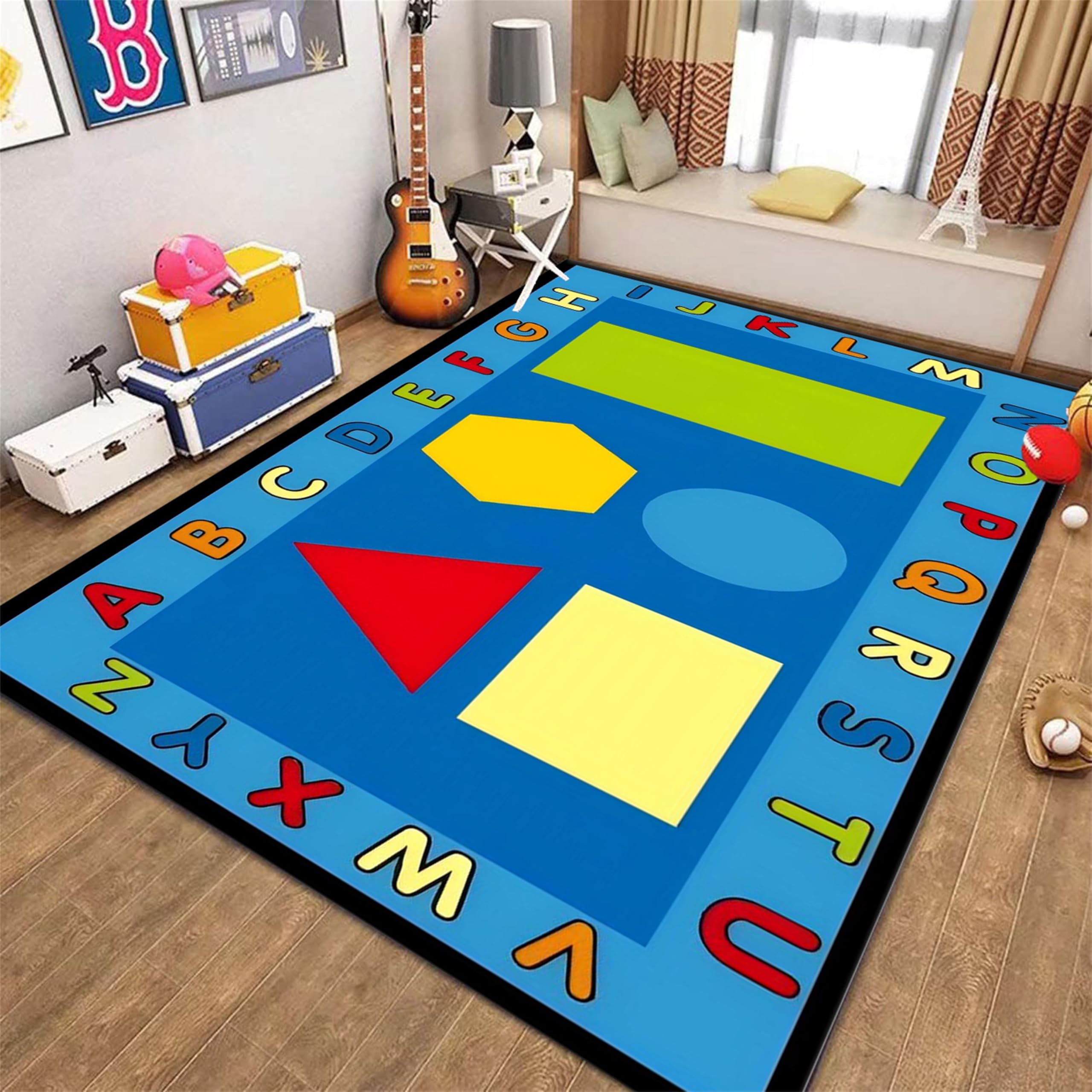 Kids Area Rugs,3x4ft,Alphabet,Numbers & Shapes Educational Learning Rugs,Kids Carpet for Playroom,for Playroom,Classroom,Bedroom and Nurserynon-Slip