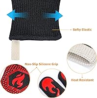 Vista 6 de Guantes Quwin para barbacoa Rojo