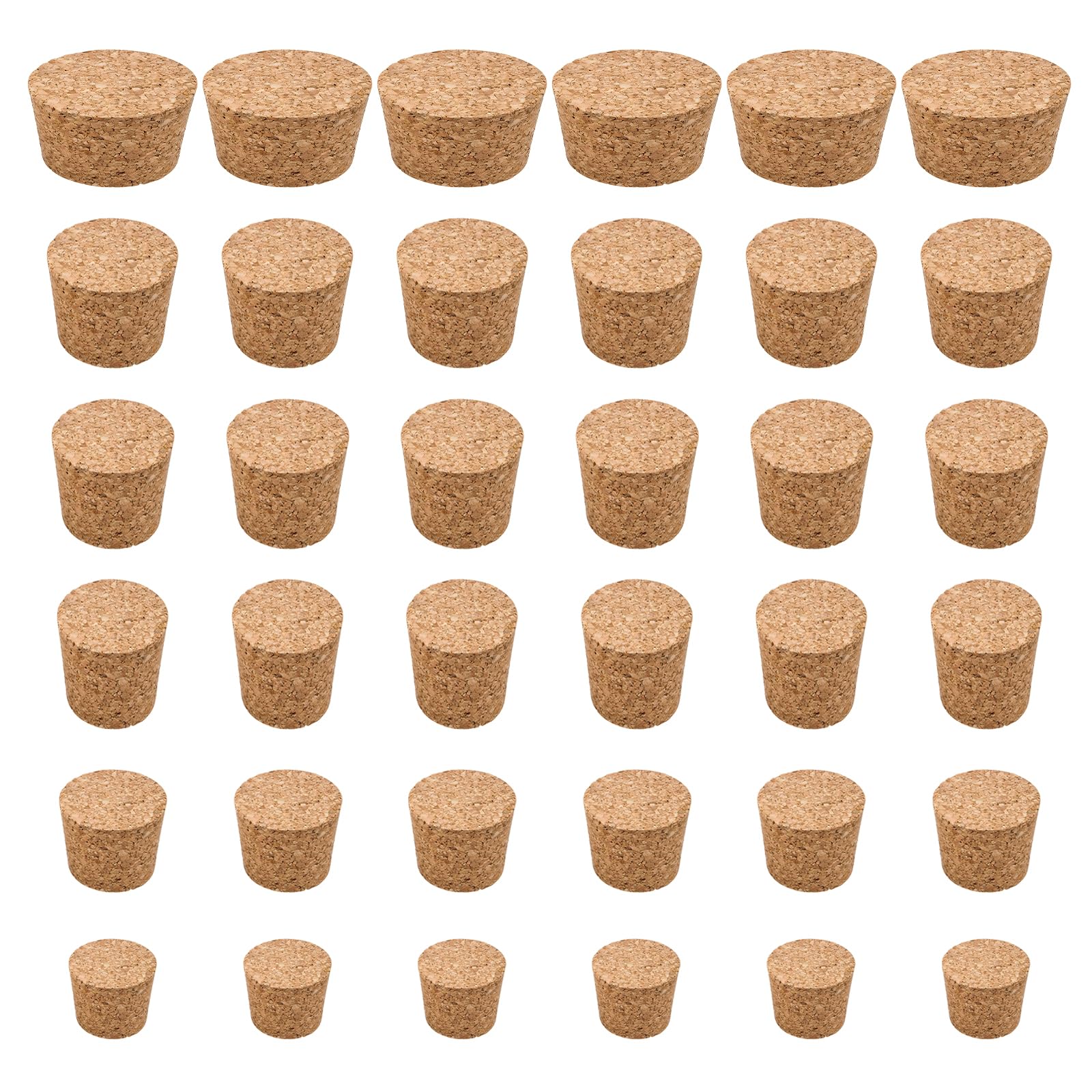 maxtachi 36 Pcs Tapered Cork Bottle Plugs, Leak Proof Bottle Corks Stoppers, Wooden Wine Bottle Stopper