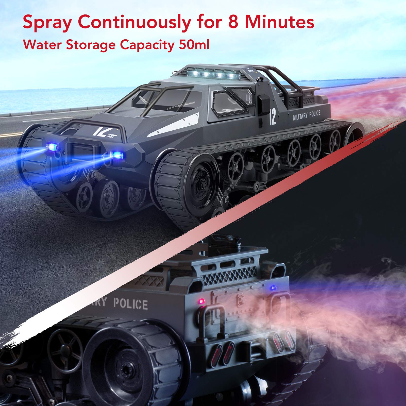 Bwine 2.4 Ghz 45Mins High Speed Remote Control Tank RC Truck Rock