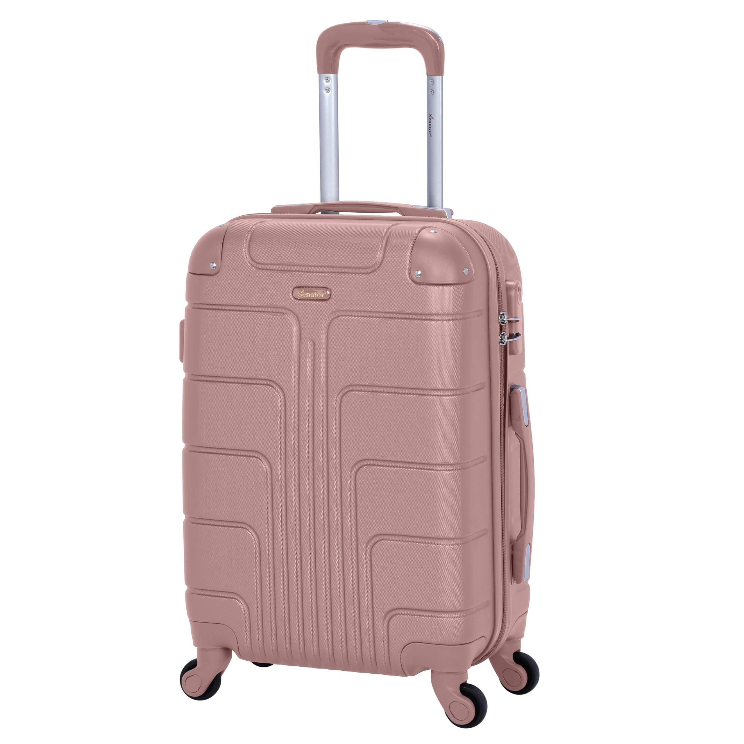 Hardside Carry on Luggage 20 Inches Small Suitcase on Wheels for Unisex A1012 | Ultra Lightweight cabin size luggage Carry on with Spinner Wheels 4 (Carry-On 20-Inch, Rose Gold)
