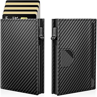 Vast Scenery Wallet for Men - Sleek & Functional - Secure RFID Blocking Wallet with Smart Metal Pop Up Credit Card Holder, Minimalist Slim Front Pocket 11+ Cards ID Window Cash Slot, Gift for Him