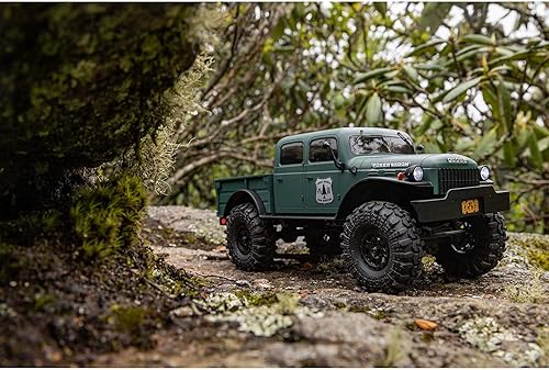 Miniatura 4 de Axial Camión RC SCX24 40's 4 puertas Dodge Power Wagon verde 124 4 ruedas Drive-RTR (todo lo necesario para correr incluido) AXI00007T2