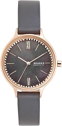 Skagen Anita - Reloj casual de malla de acero de cuarzo para mujer