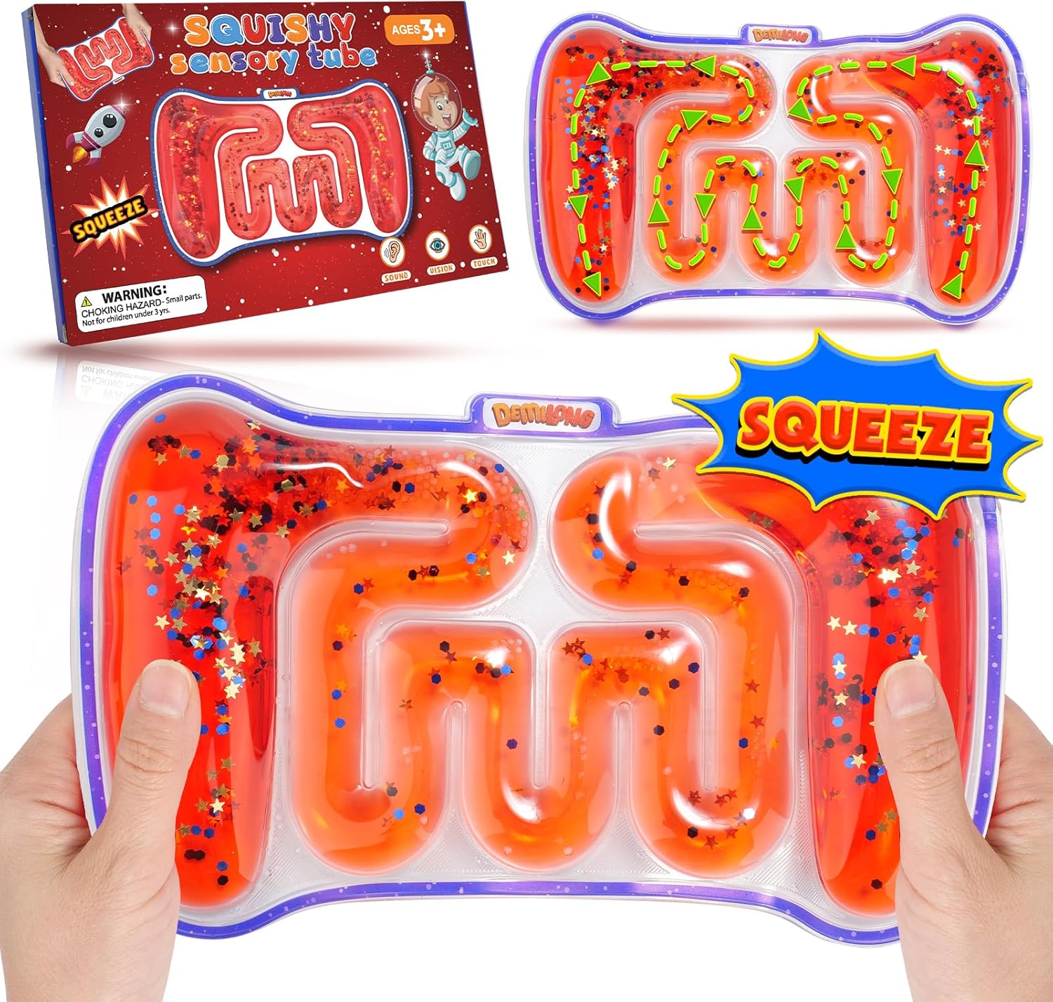 Juguetes sensoriales esponjosos para niños con autismo, tubo