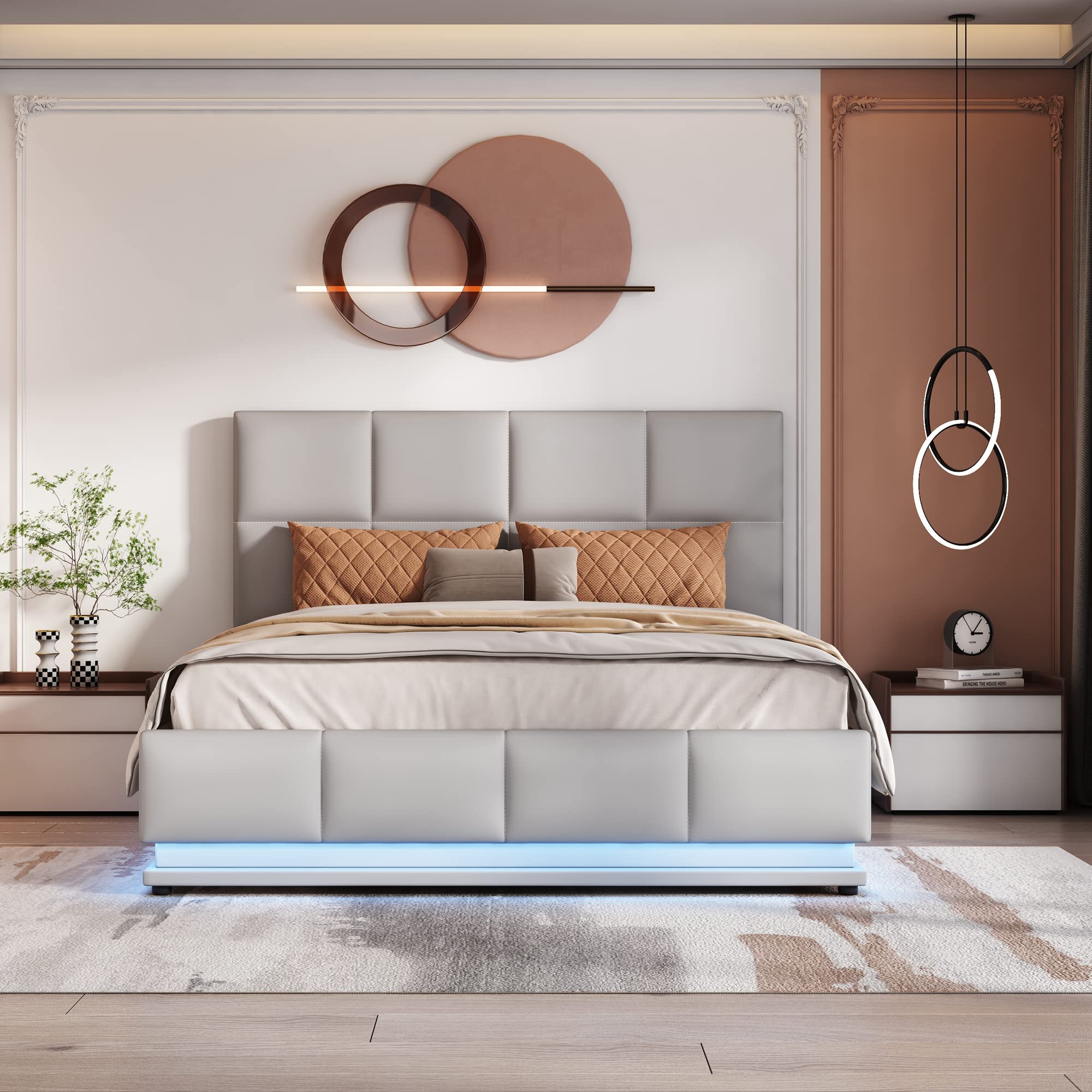 Dolamaní Bed met zachte bekleding, hoofdeinde en lattenbodem, 180 x 200 cm, opslagbed, tweepersoonsbed met opbergruimte, bedlade, linnen stof, tienerbed, volwassenenbed (tweepersoons x 180 cm, grijs Dolamaní Bed met zachte bekleding, hoofdeinde en lattenbodem, 180 x 200 cm, opslagbed, tweepersoonsbed met opbergruimte, bedlade, linnen stof, tienerbed, volwassenenbed (tweepersoons x 180 cm, grijs