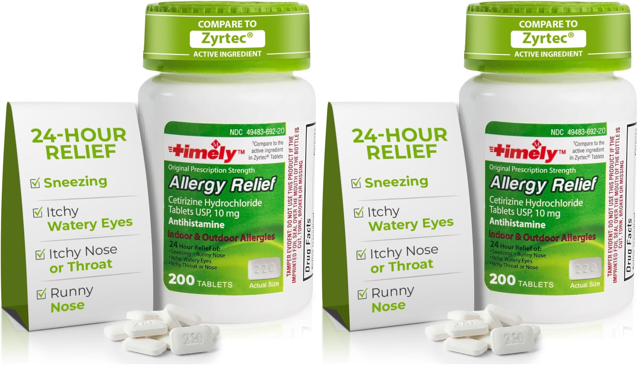 TIME-Cap Labs Allergy Relief Cetirizine HCl 10mg Antihistamine, 365 Tablets — Amazon image 11