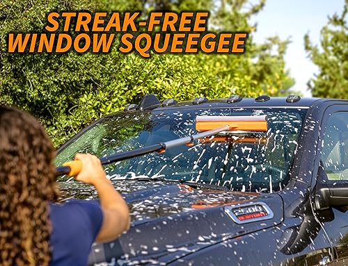 Miniatura 5 de Kit de lavado de coche con cubo y poste de extensión de 5 a 12 pies  Juego de cepillos de lavado de coche con poste telescópico  Mopa de lavado de