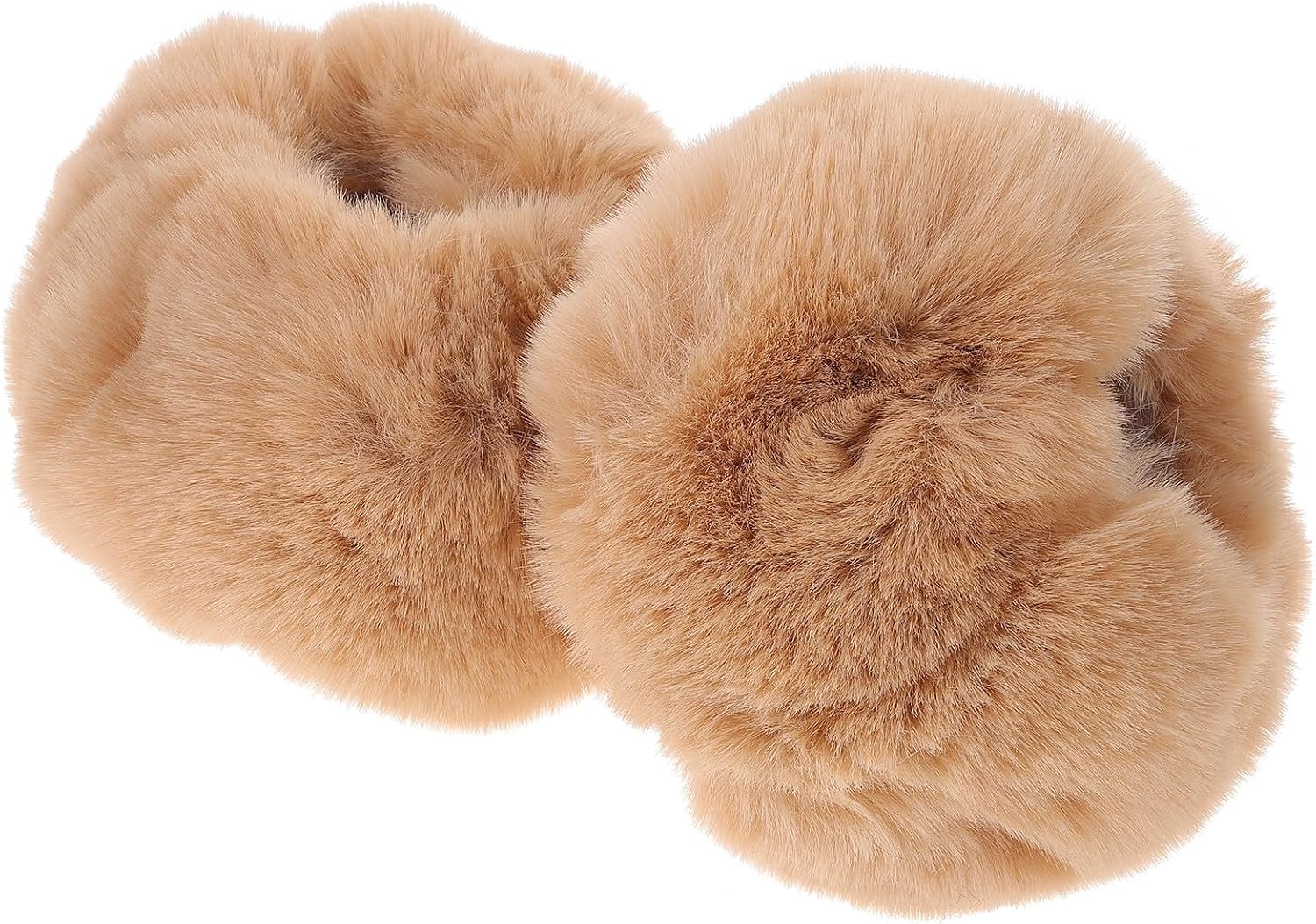 Faux Fur Arm Warmers Winter Wrist Cuff Pair Women’s Hairy Fur Wristband Warm Accessories for Cold Weather
