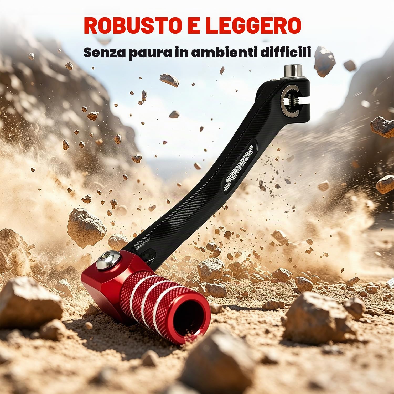 JFG RACING Leva Cambio Moto,Leva del Cambio Pieghevole in Alluminio CNC per Dirt Pit Bike 50cc-125cc XR50 CRF50 XR70 CRF70 XR110 CRF110-Rosso